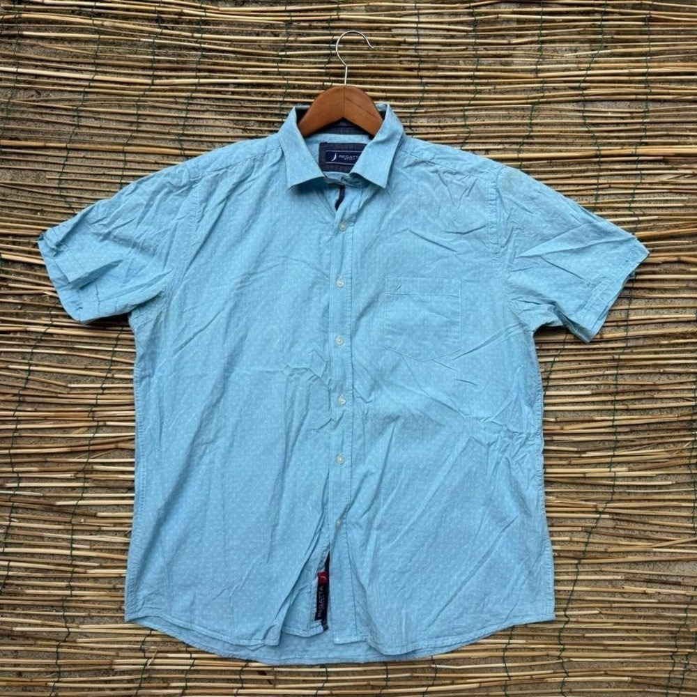 Short Sleeve Button Up Shirt Light Blue Size Medium Regatta Sport‎ Summer Travel